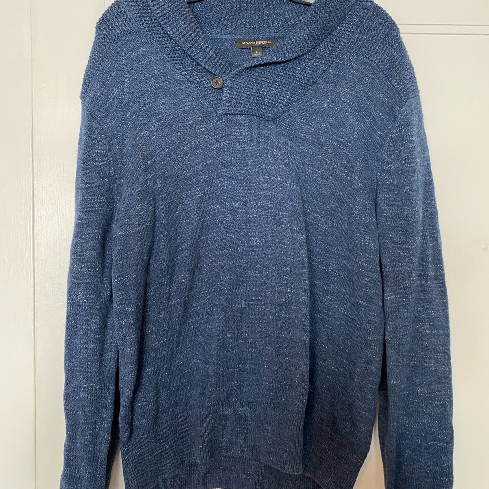 Banana Republic Blue Cardigan Sweater